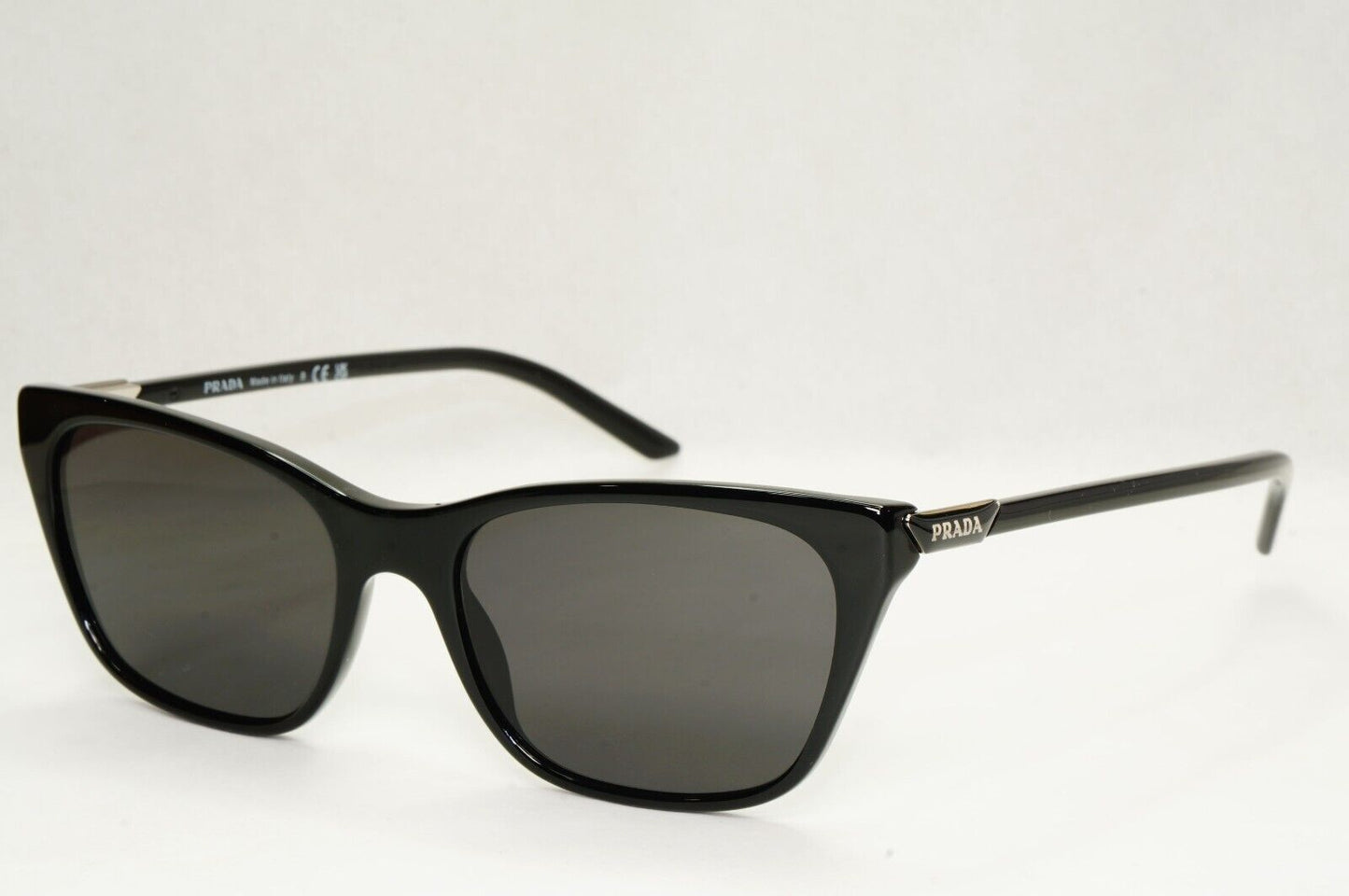 Prada Sunglasses Black Square Glossy Fashion PR05YV VPR 05Y 1AB-1O1 53mm