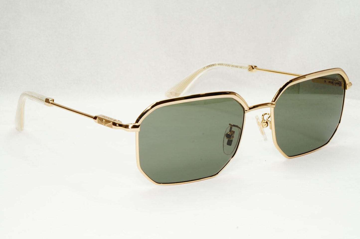Police Sunglasses Pilot Hexagon Dull Green Gold SPL F73 Horizon 2 COL 0300