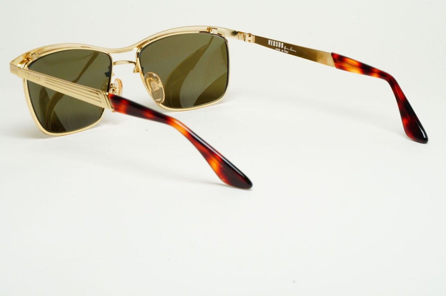 Versus Sunglasses 1996 by Gianni Versace Vintage Gold Brown MOD F02 COL 030