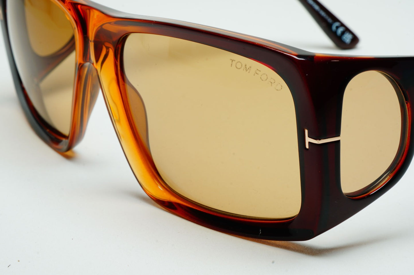 Tom Ford Sunglasses Rizzo Side Window Brown Yellow Square FT0730 TF 730 48E