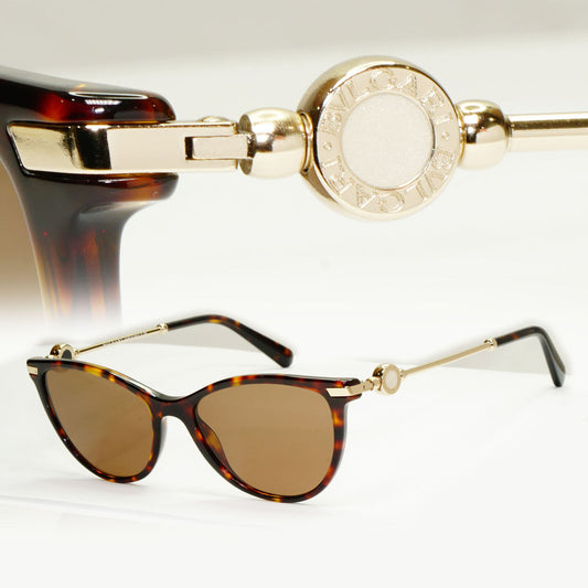 Bvlgari Sunglasses Brown Tortoiseshell Gold Square 4162 504 250123