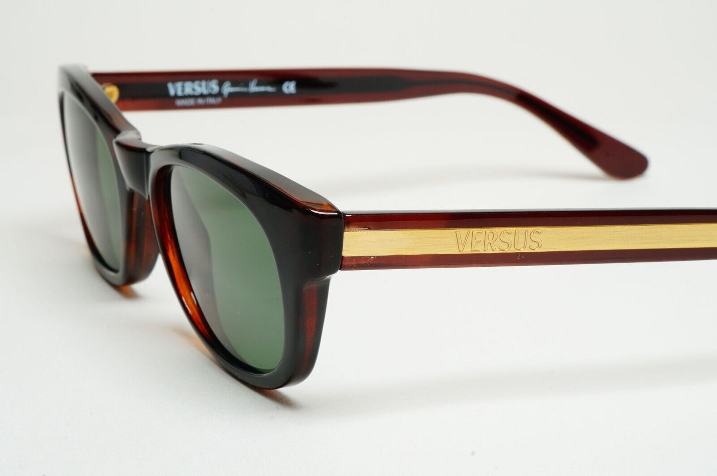Versus Sunglasses 1996 by Gianni Versace Vintage Brown Green MOD E54 COL 649