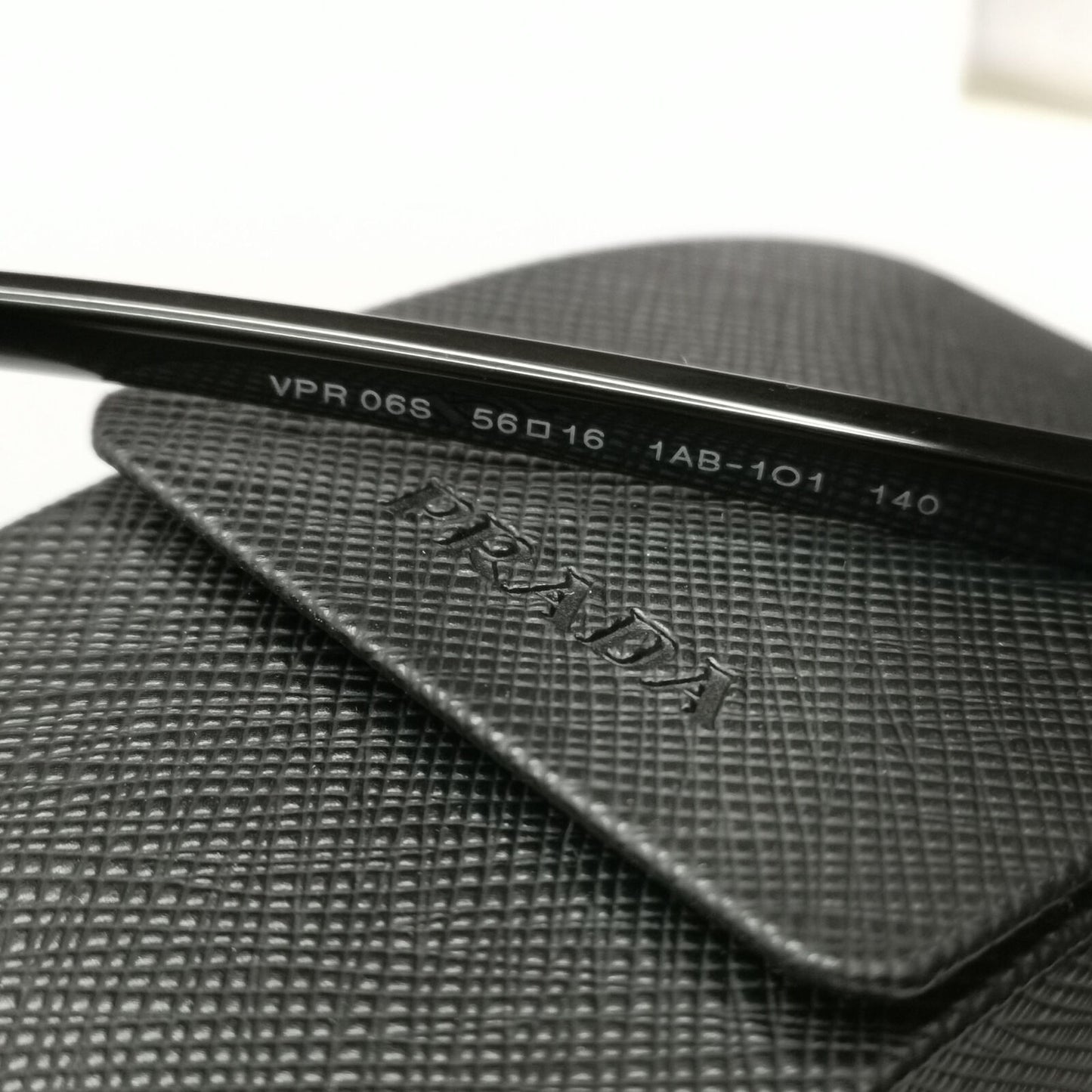 Prada Sunglasses Black Rectangle Square Fashion PR06SV VPR 06S 1AB-1O1 56mm
