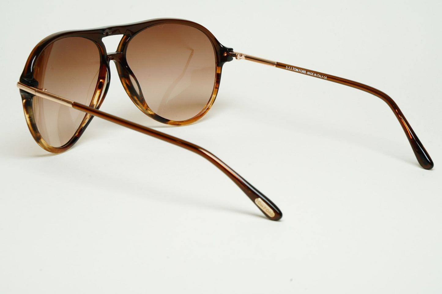 Tom Ford Sunglasses Matteo Gold Brown Gradient Pilot FT0254 TF 254 50F