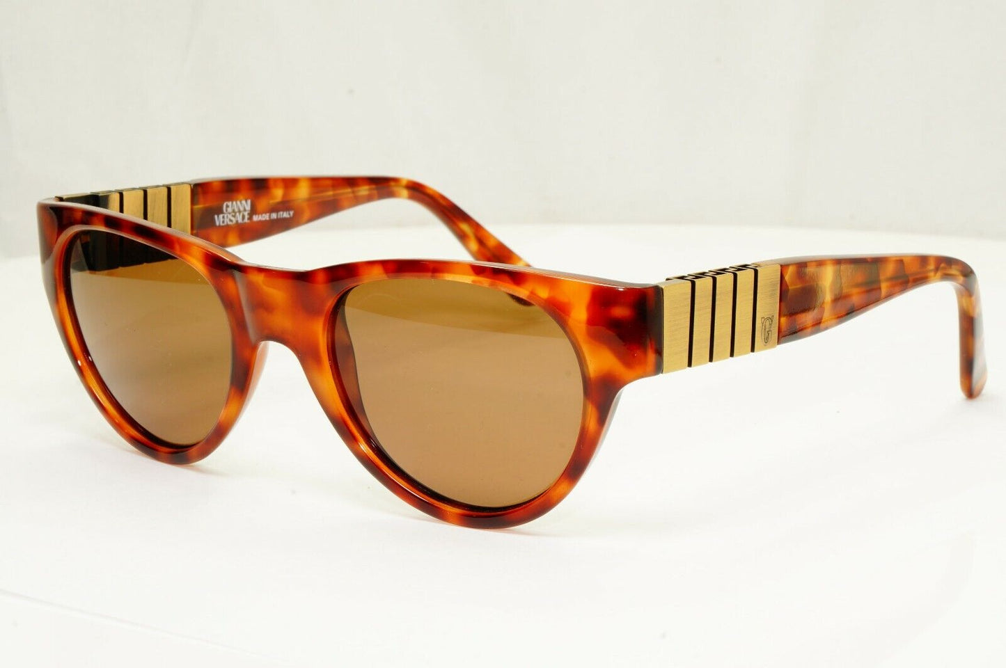 Gianni Versace 1996 Mens Vintage Brown Gold Square Sunglasses MOD 533 COL 806