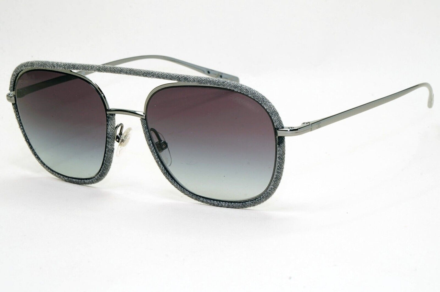 Chanel Sunglasses Denim Gunmetal Grey Gradient Pilot 4249-J c.108/S6 53mm