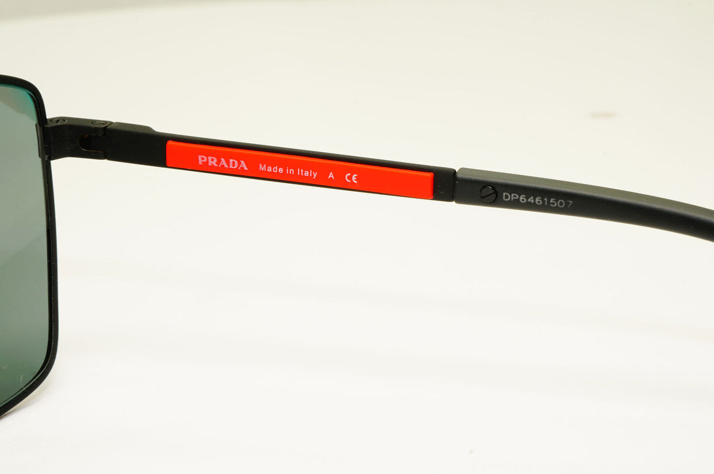 Prada Black Mirror Chameleon Sunglasses Square Red Blue SPS 50W PS50WS DG0-08F