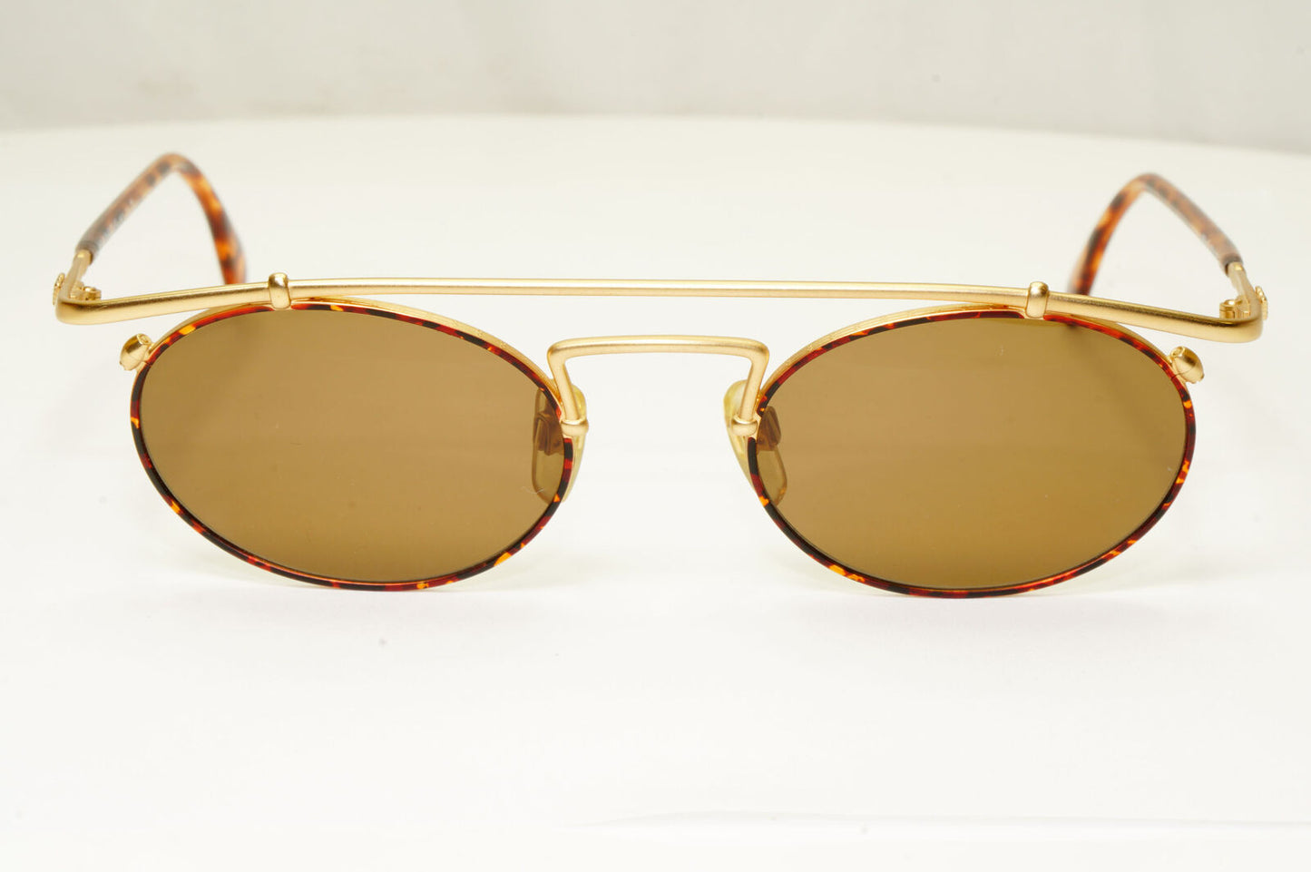 Emporio Armani 1997 Vintage Sunglasses Mens Womens Bridge Bar Gold 024-S 833