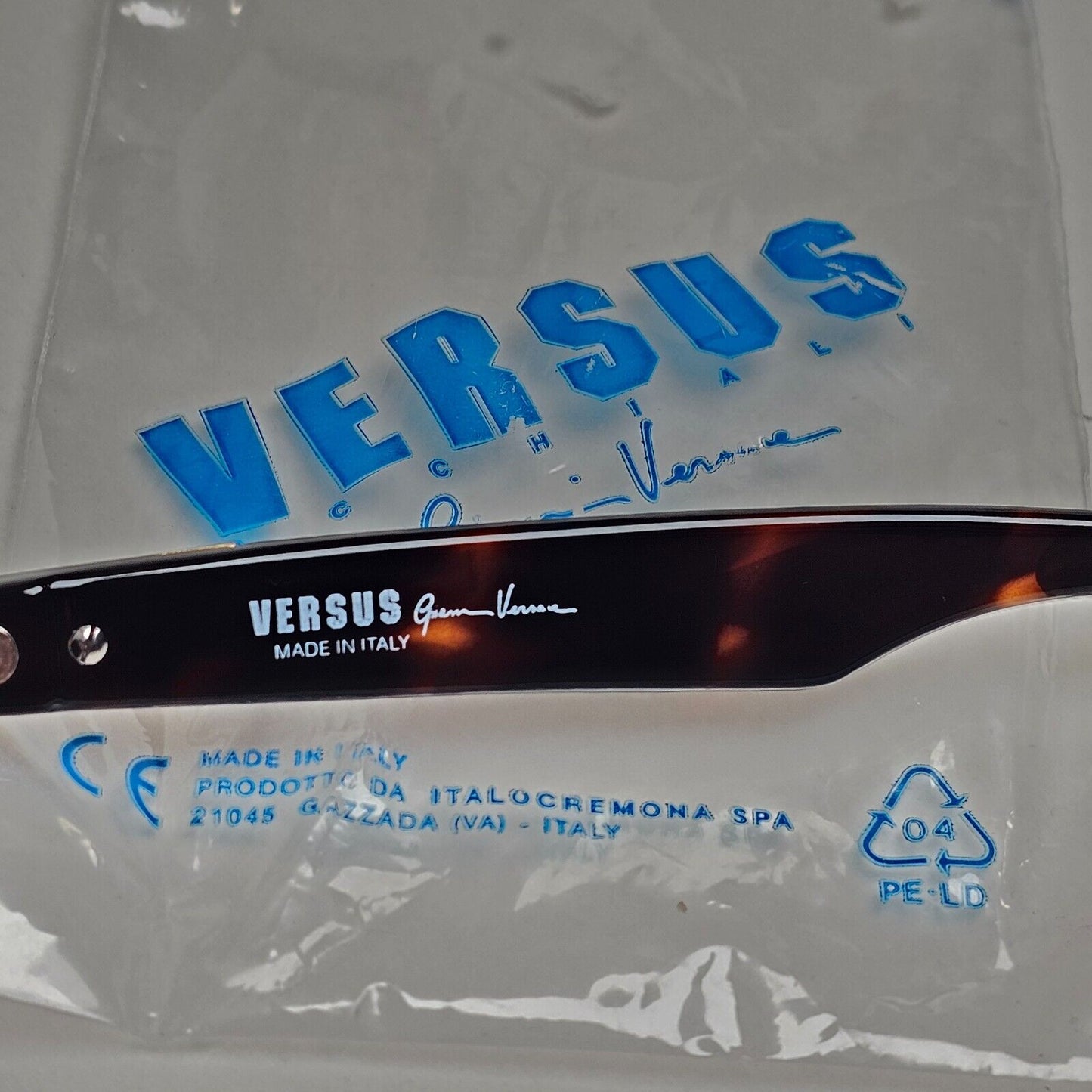 Versus Sunglasses 1996 by Gianni Versace Vintage Brown Gold MOD EZ9 COL 649