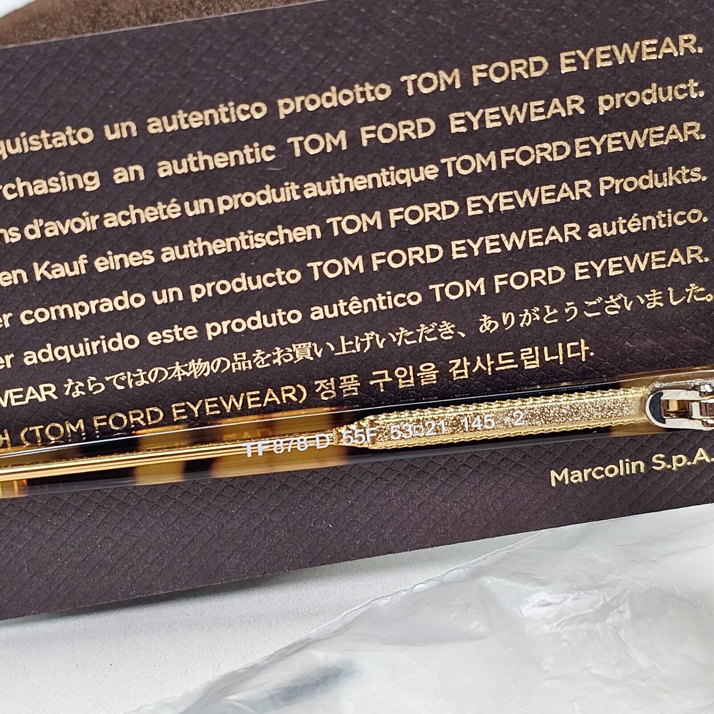 Tom Ford Sunglasses Brown Tortoise Gold Gradient FT0878-D TF 878-D 55F 53mm