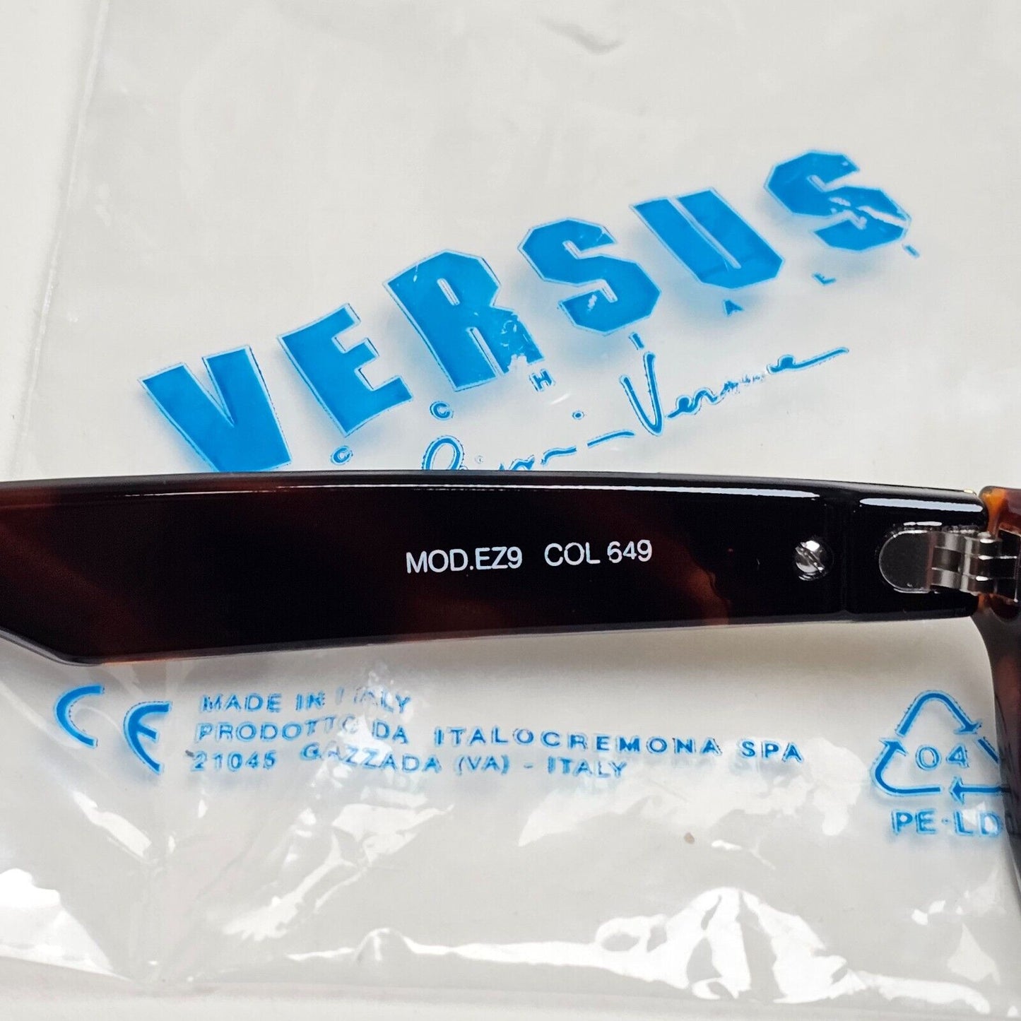 Versus Sunglasses 1996 by Gianni Versace Vintage Brown Gold MOD EZ9 COL 649