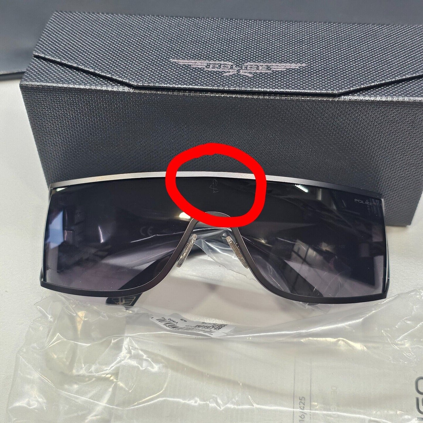 Police Black Shield Sunglasses Gradient Smoke Visor SPL 892 Origins 5 COL 0627 B