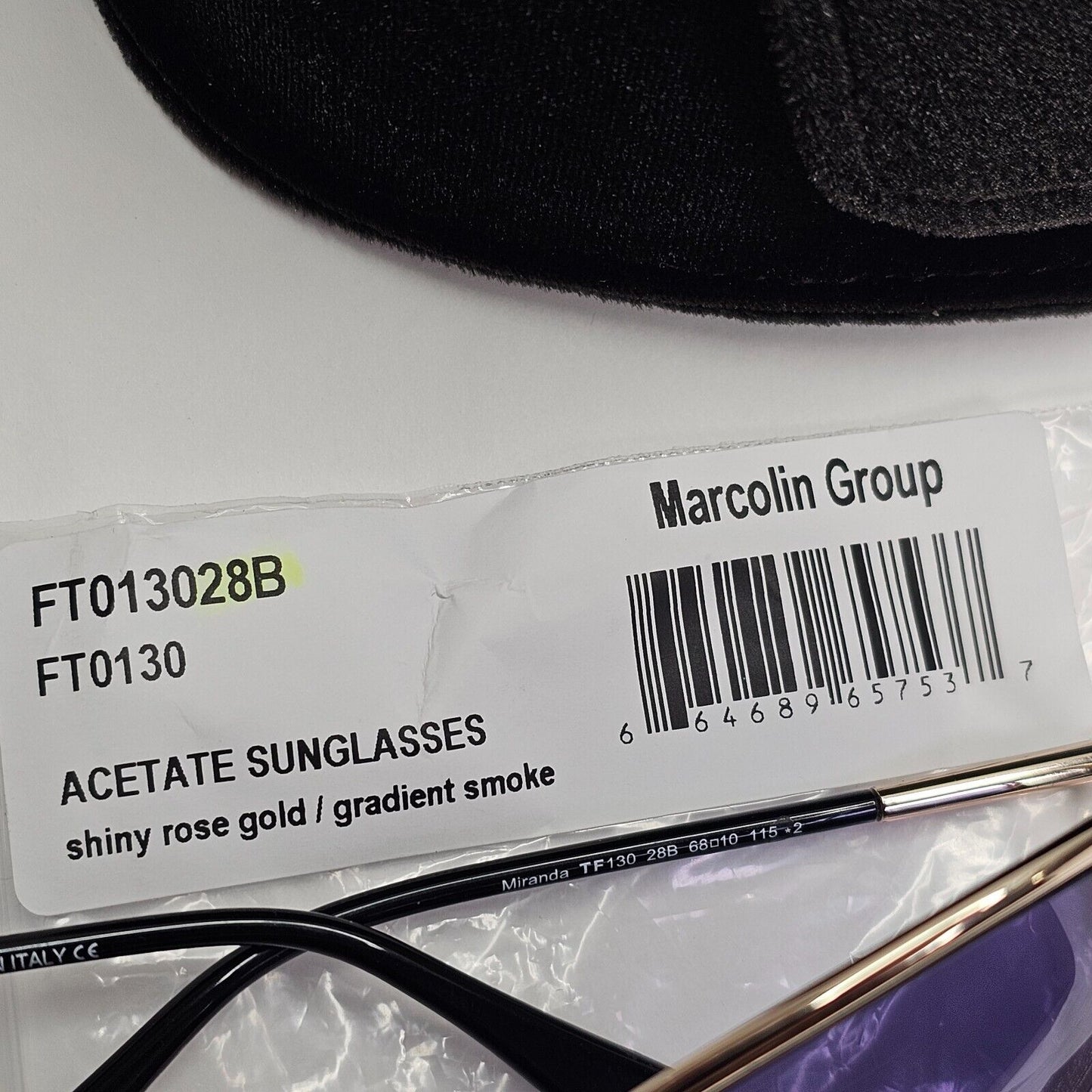 Tom Ford Sunglasses Miranda Gold Dark Purple Grey Gradient FT0130 TF 130 28B