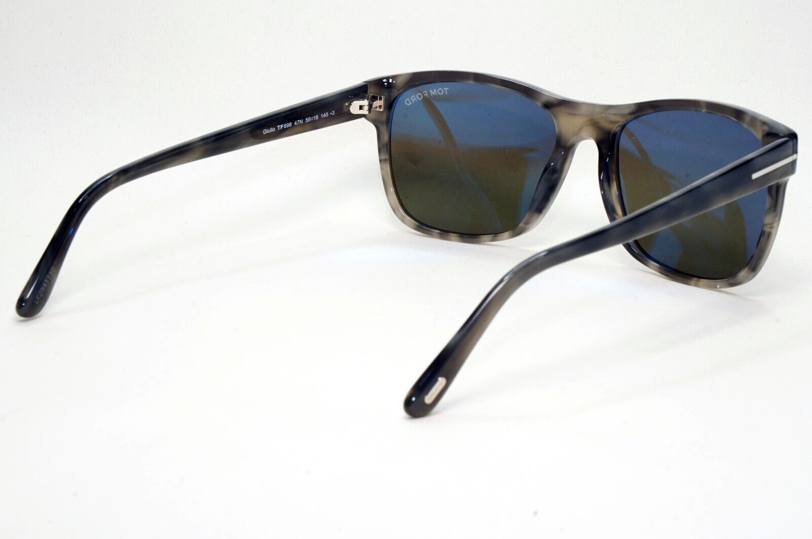 Tom Ford Sunglasses Giulio Grey Havana Green Square FT0698 TF 698 47N 59mm