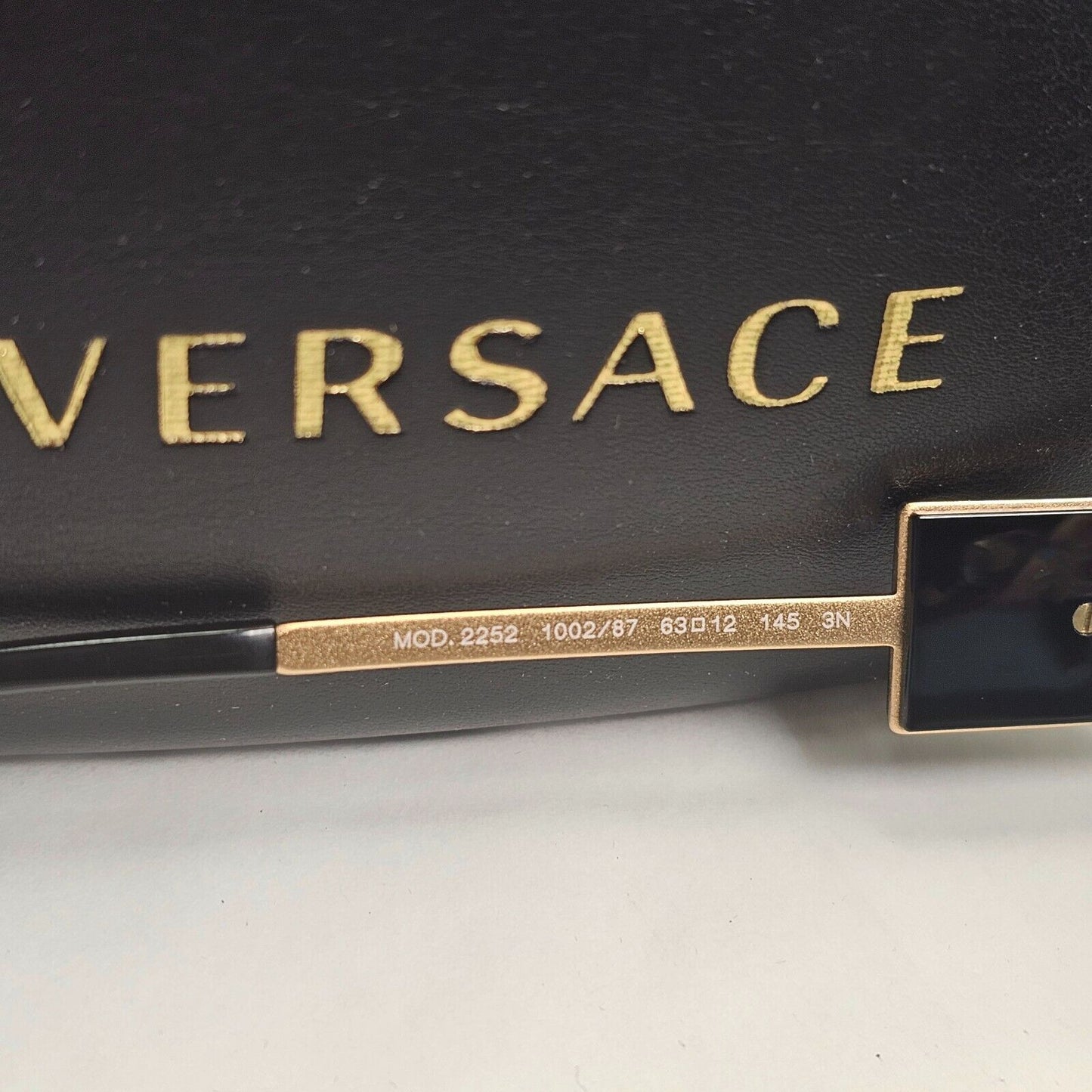 Versace Sunglasses Gold Black Grey Metal Pilot MOD VE 2252 1002/87 63mm