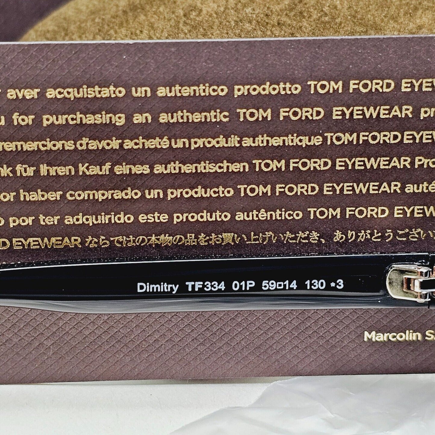 Tom Ford Sunglasses Dimitry Black Gold Green Pilot TF 334 FT0334 01P 59mm