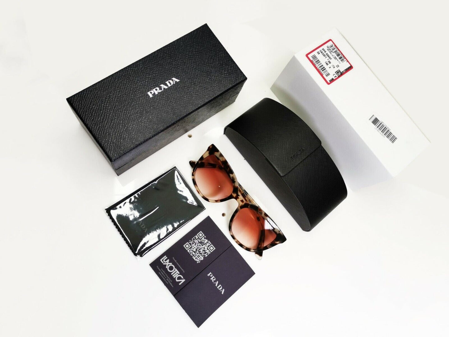 Prada Brown Tortoise Shell Womens Sunglasses Ultravox SPR 03X SF UA0-2F1 Turtle