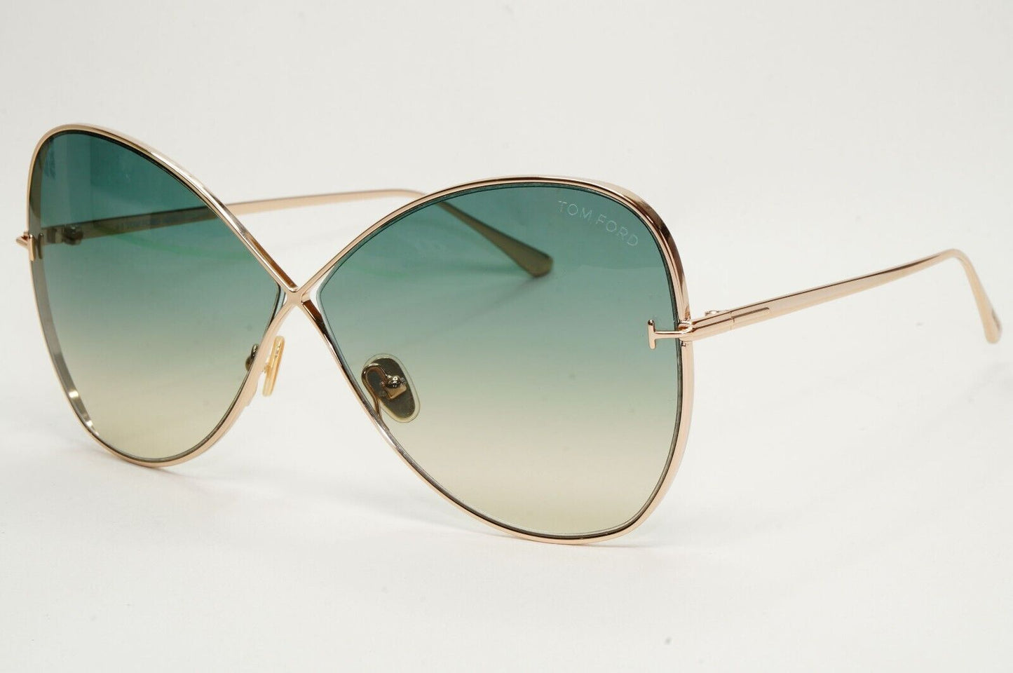 Tom Ford Sunglasses Nickie Rose Gold Green Gradient Butterfly TF0842 TF 842 28P