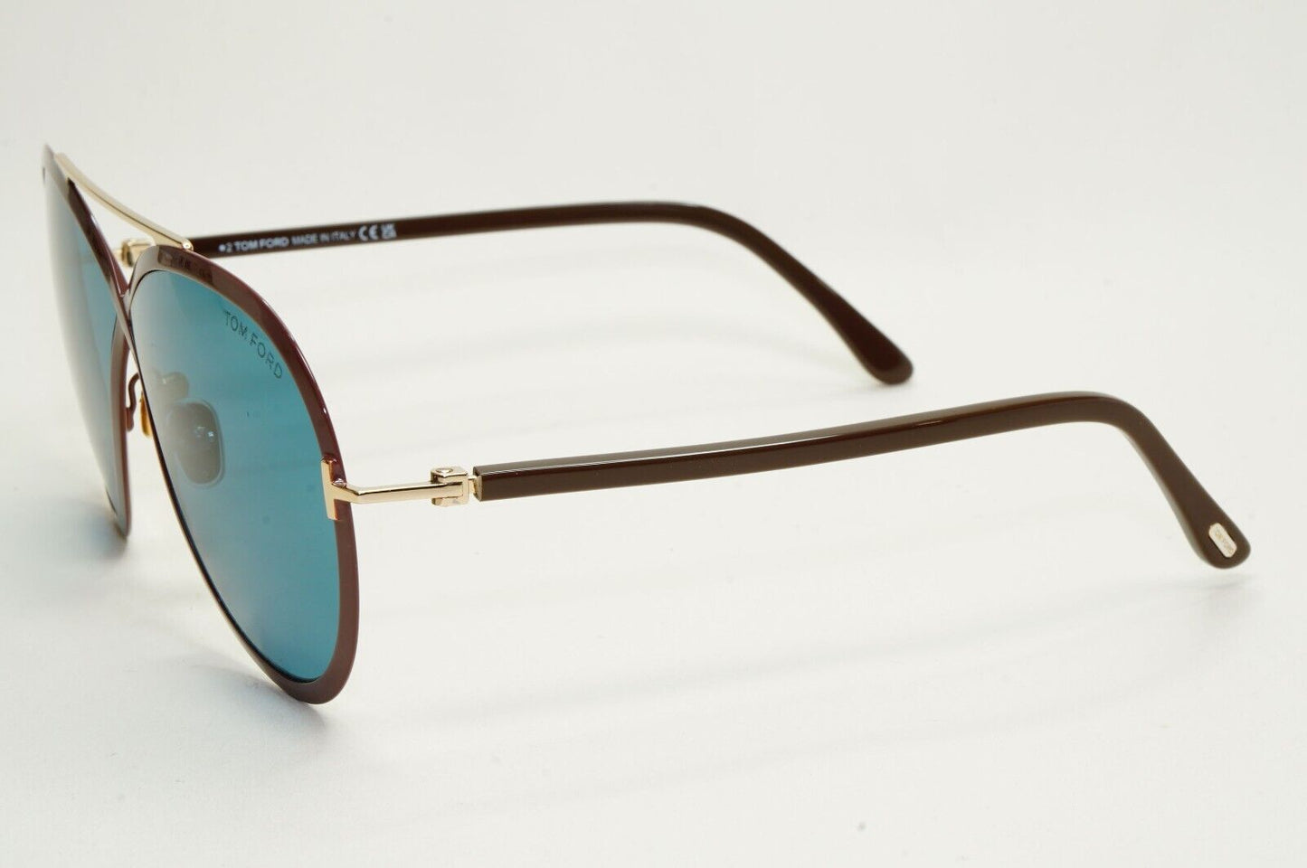Tom Ford Sunglasses Rickie Pilot Brown Teal Blue Large FT1007 TF 1007 48V