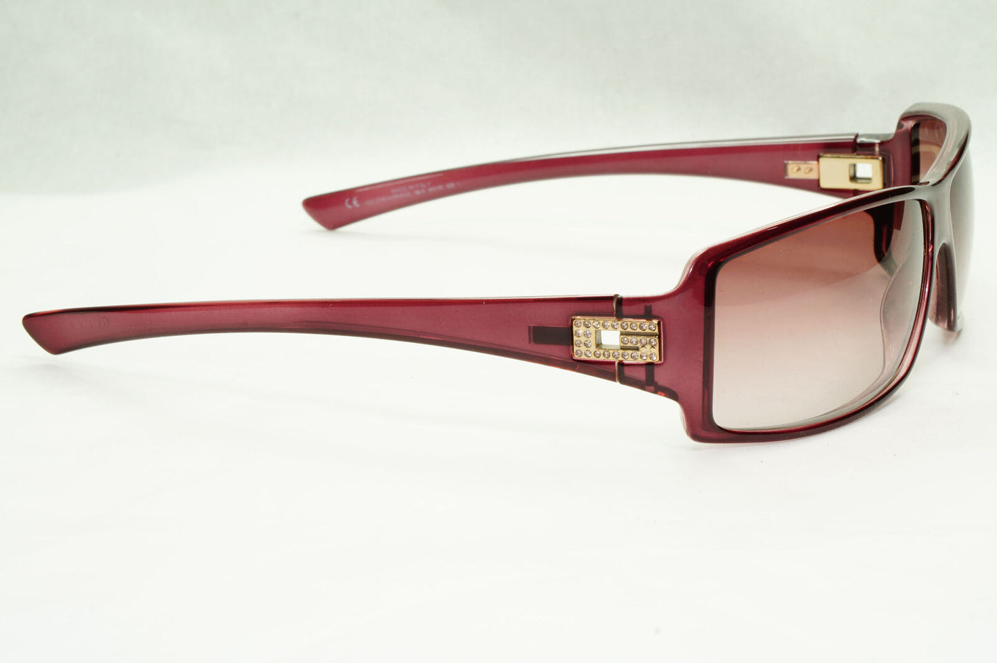 Gucci Sunglasses 1999 Pale Burgundy Rose Red Rectangle GG 2515/STRASS NL9 180224