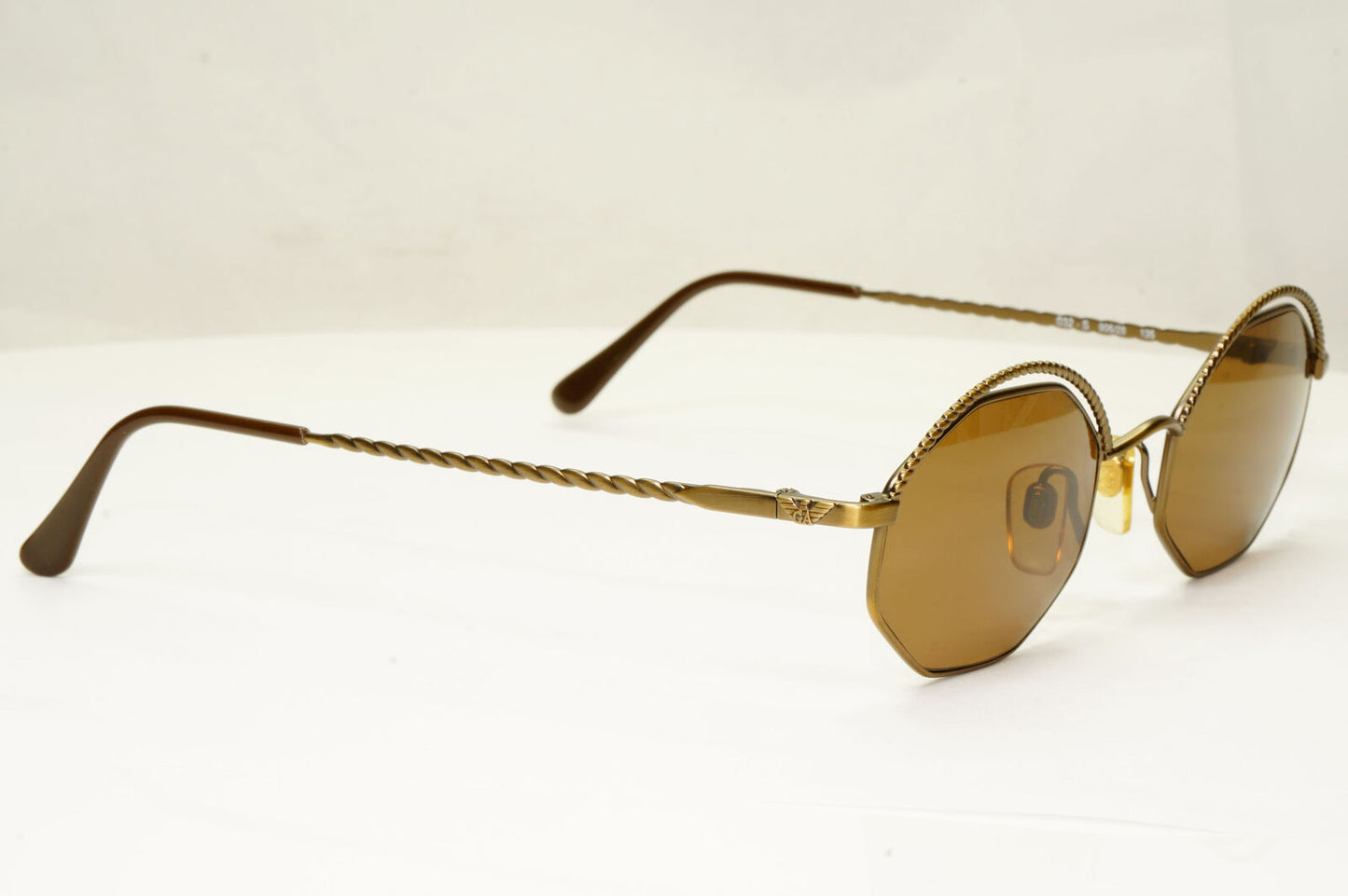 Emporio Armani 1997 Vintage Sunglasses Mens Womens Hexagon Bronze 032-S 906/29