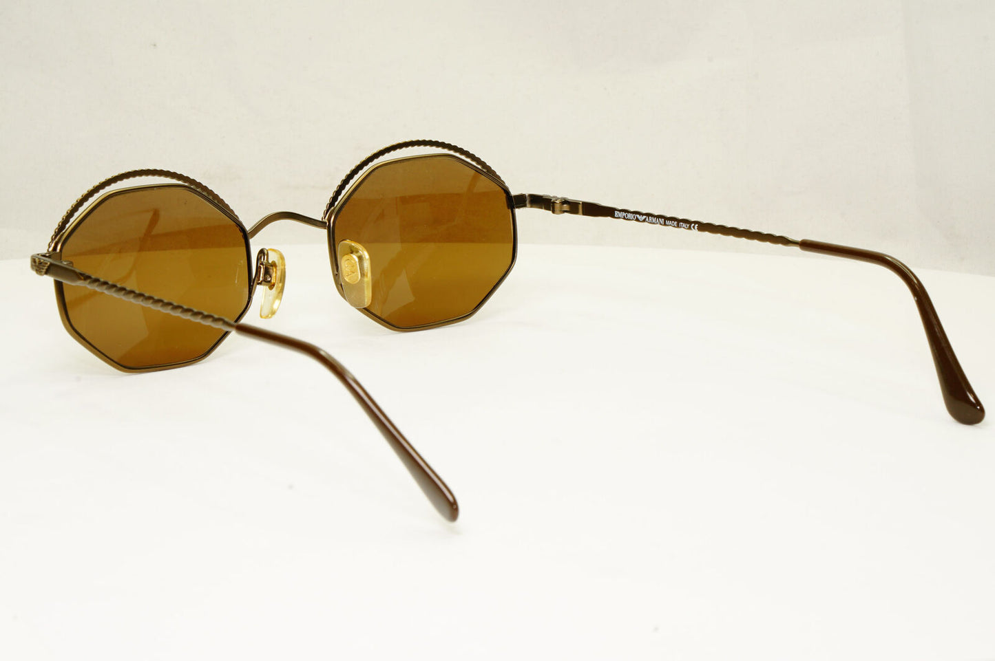 Emporio Armani 1997 Vintage Sunglasses Mens Womens Hexagon Bronze 032-S 906/29