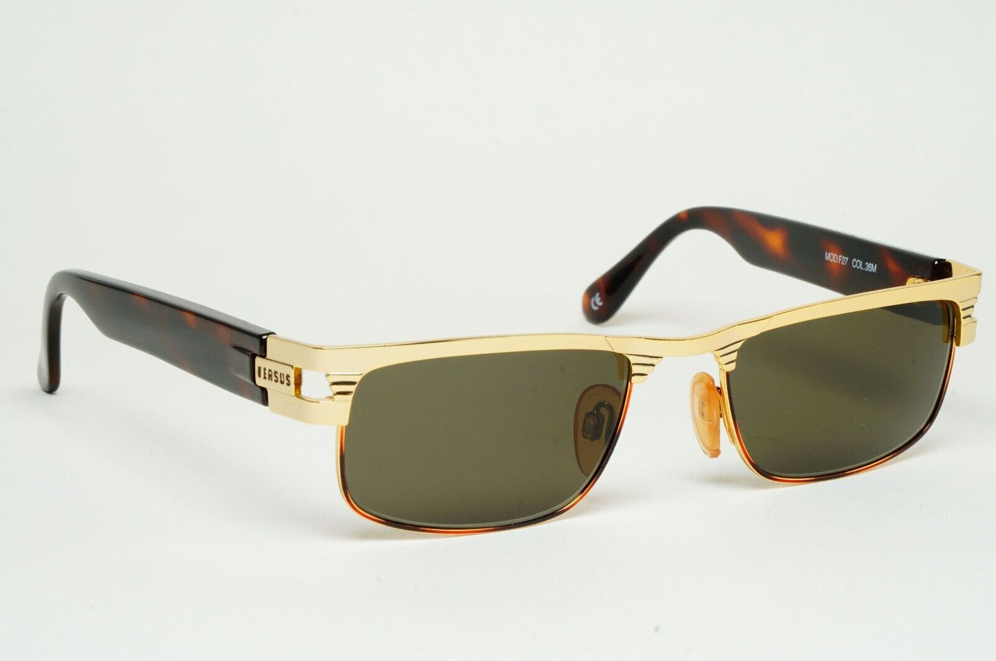 Versus Sunglasses 1996 by Gianni Versace Vintage Gold Grey MOD F26 COL 36M