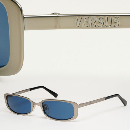 Versus Sunglasses 1996 by Gianni Versace Vintage Gunmetal Blue MOD R36 COL 948