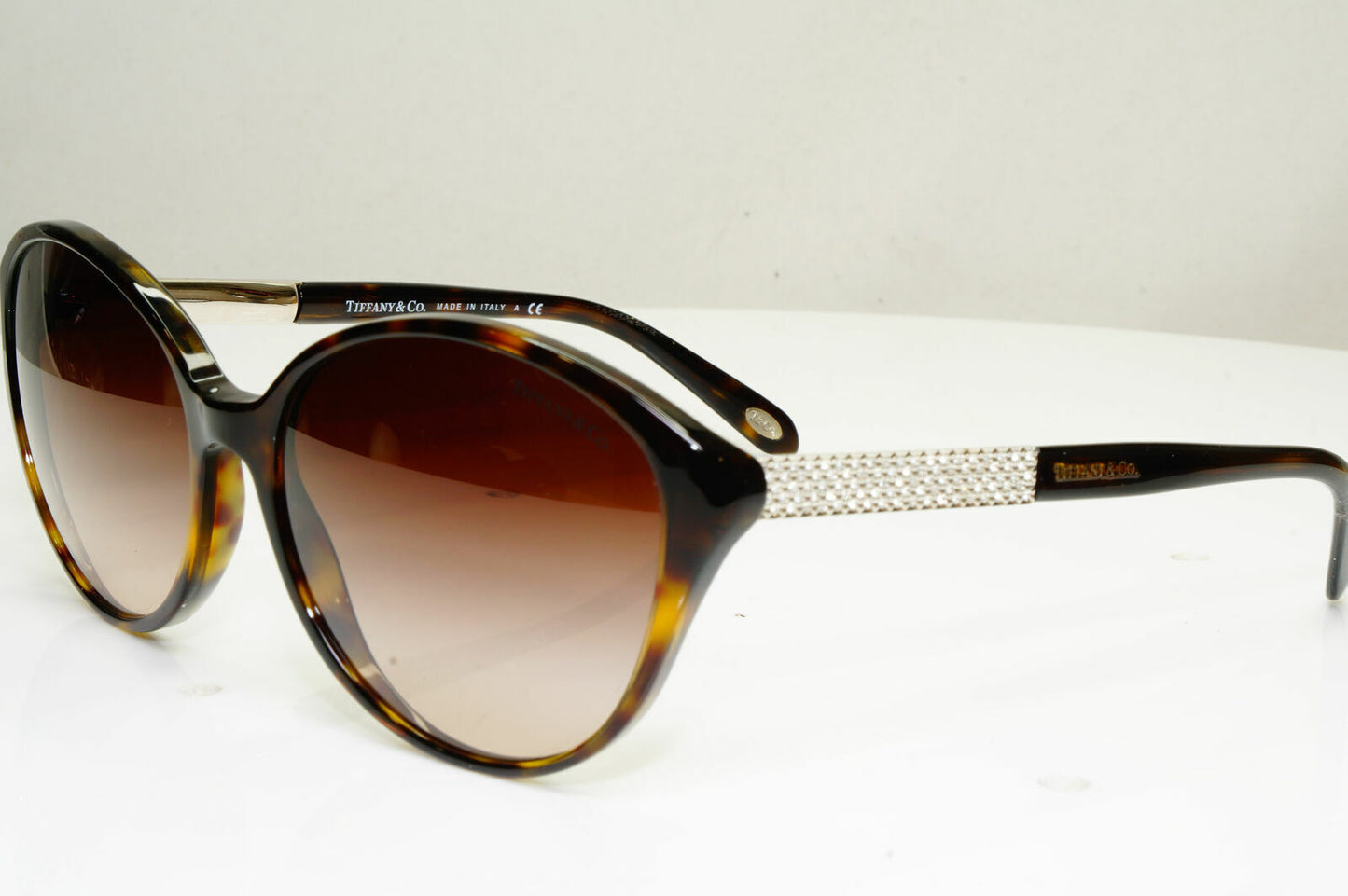 Authentic Tiffany & Co Diamante Crystal Womens Sunglasses TF 4073 8015/3B 30146