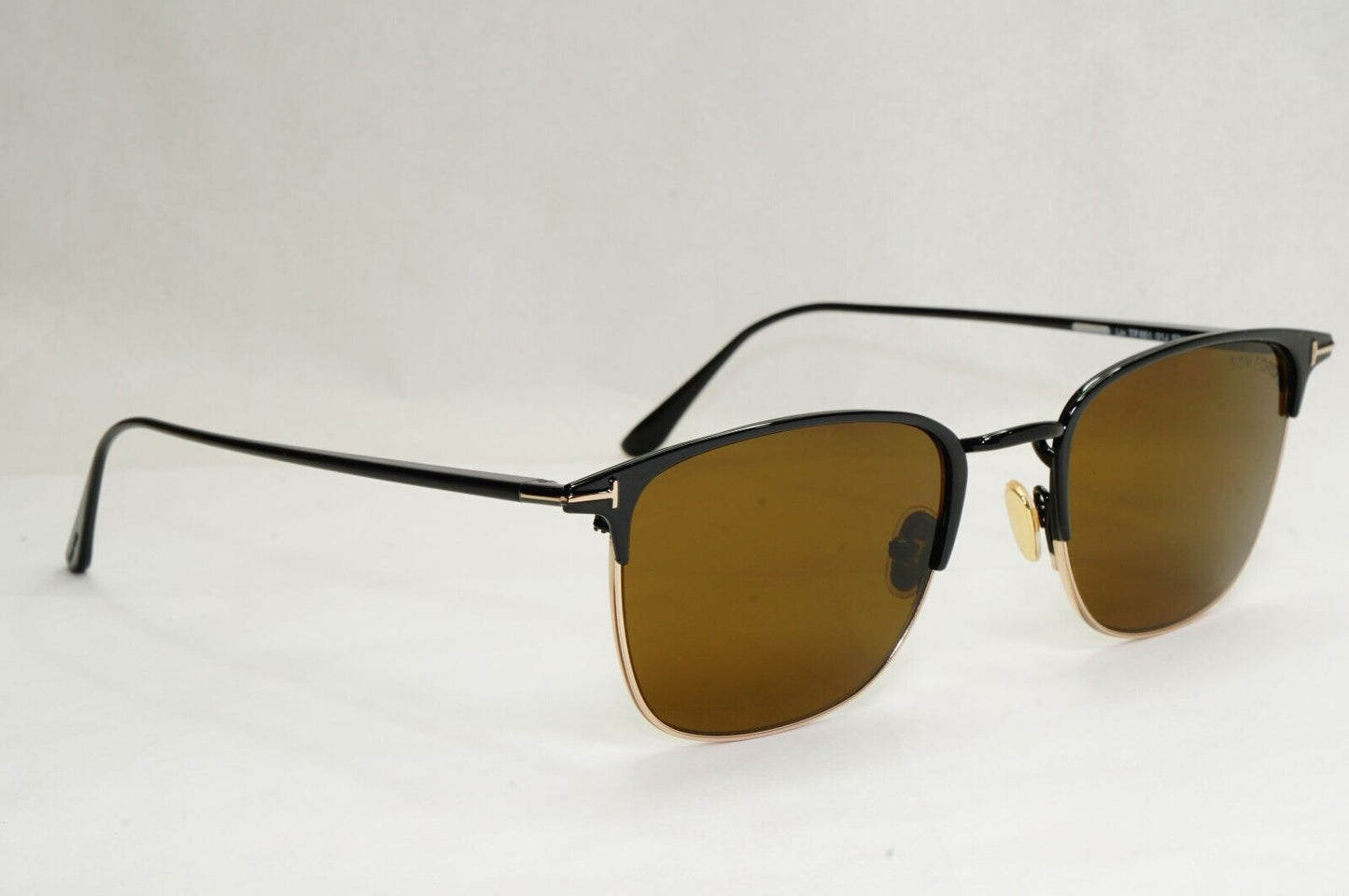 Tom Ford Sunglasses Liv Black Gold Brown Metal Square FT0851 TF 851 01J 52mm