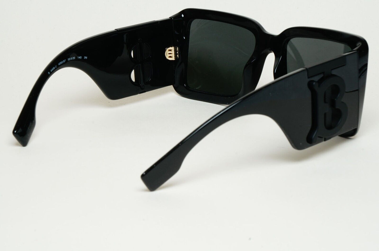 Burberry Sunglasses Black Oversized Square Large Heavy BE 4406-U 4093/87 55mm