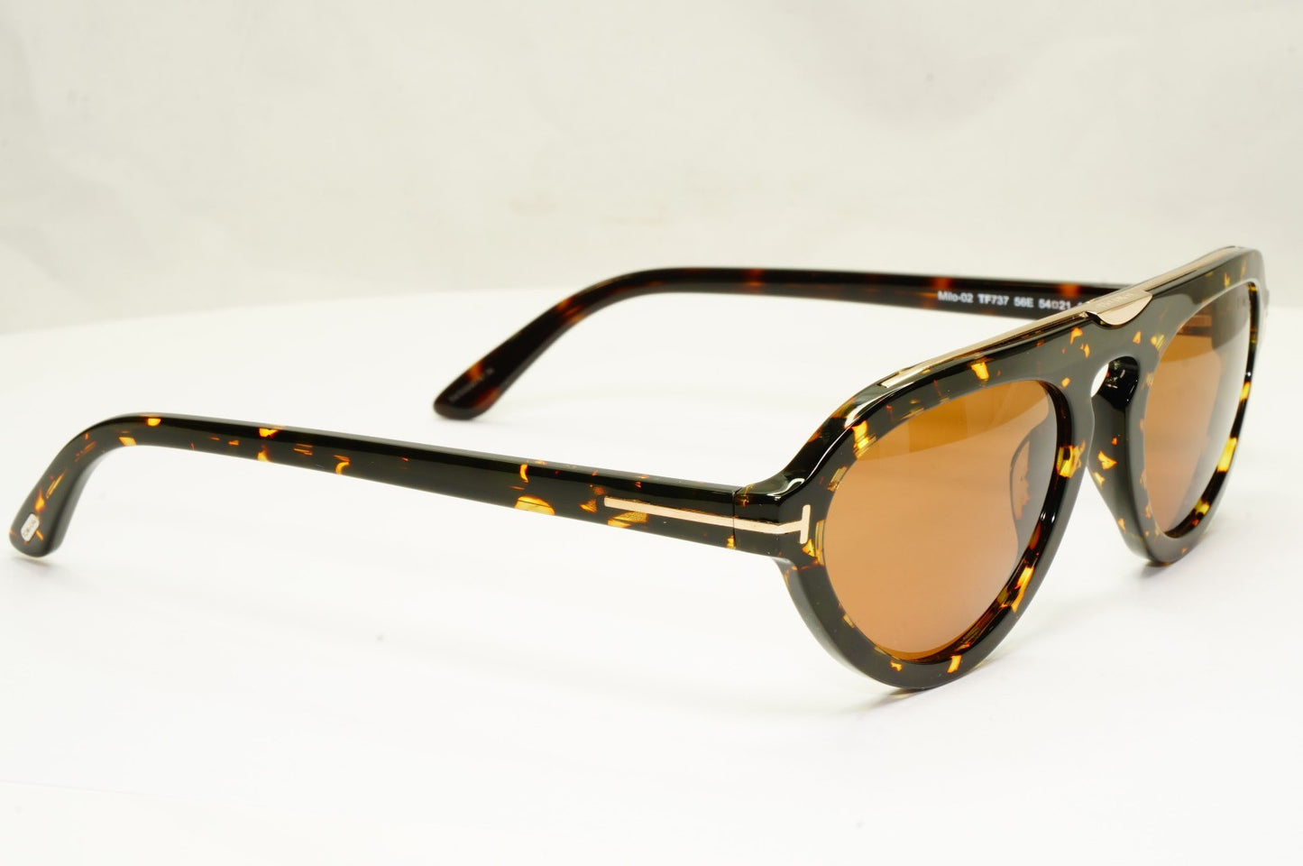 Tom Ford Sunglasses Milo-02 Brown Tortoise Gold FT0737 TF 737 56E 54mm