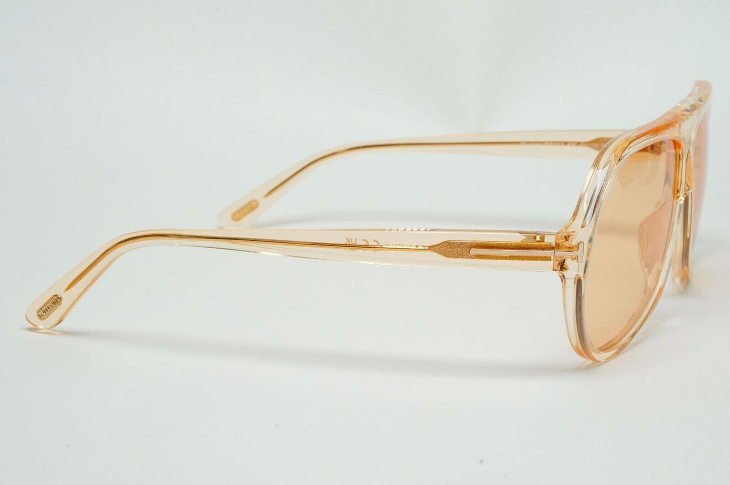 Tom Ford Sunglasses Thomas Transparent Brown Yellow Square FT0732 TF 732 45E