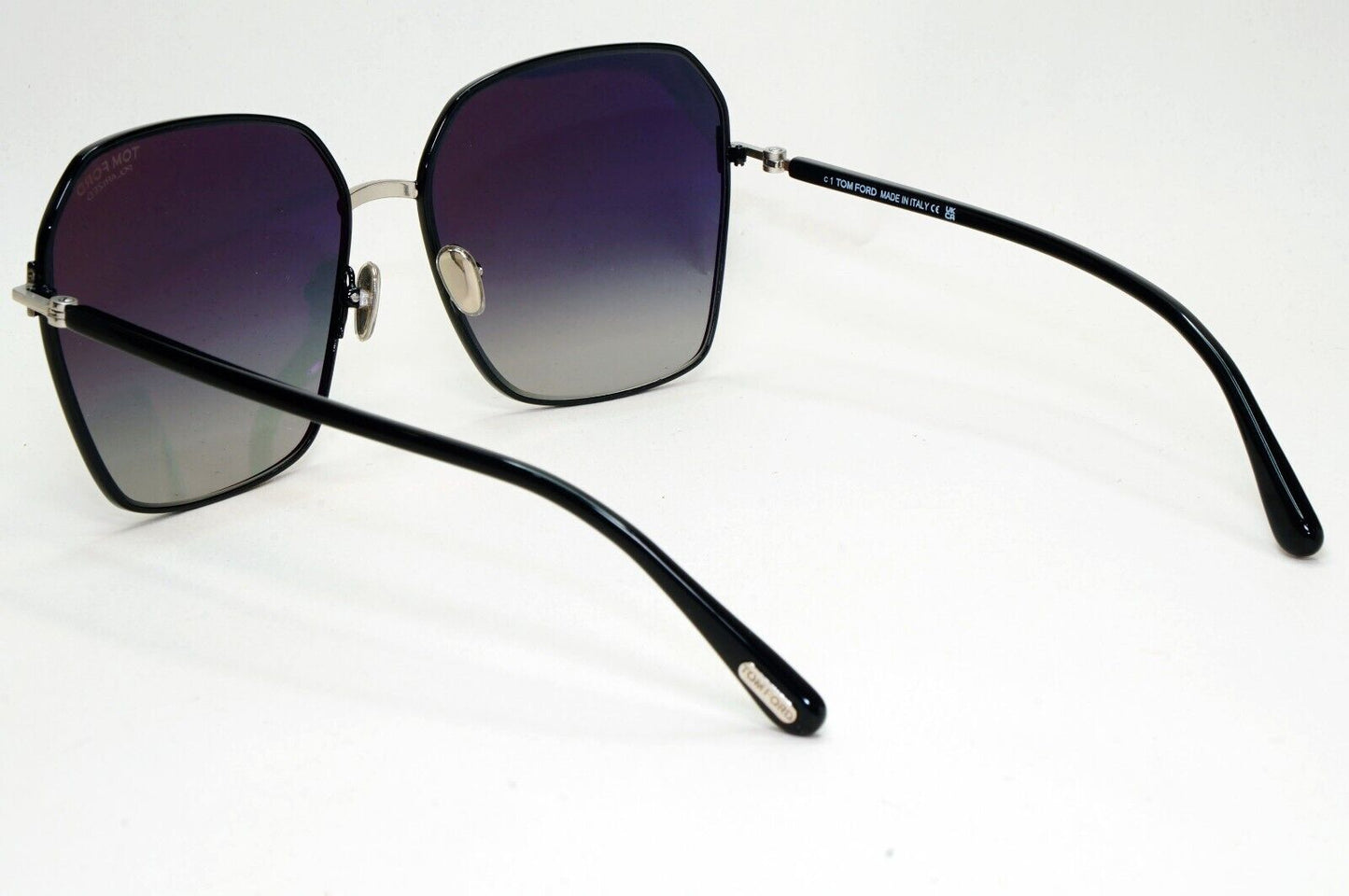 Tom Ford Sunglasses Claudia-02 Black Polarised Grey Large FT0839 TF839 01D 62mm