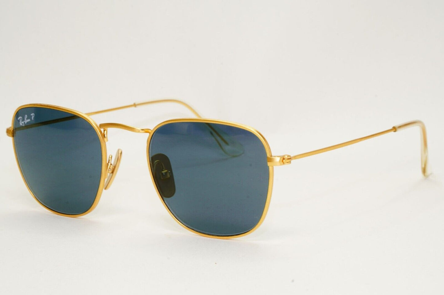 Ray-Ban Sunglasses Frank Titanium Polarised Gold Blue RB 8157 Frank 9217/T0 48mm