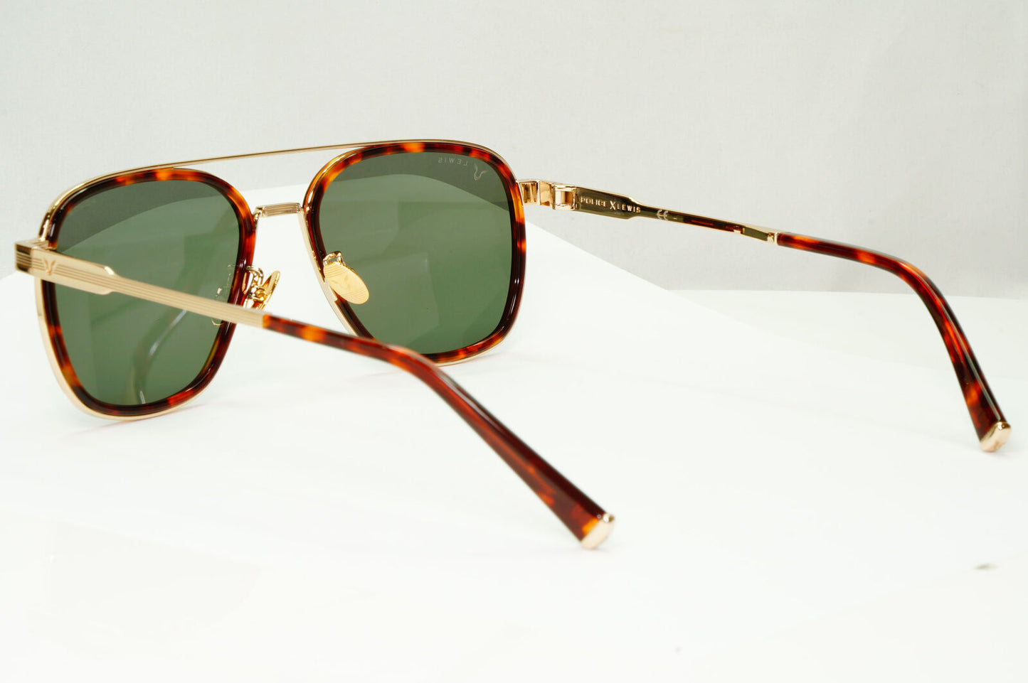 Police Lewis Hamilton F1 Sunglasses Green Brown Gold Square SPL C49 COL 09HW