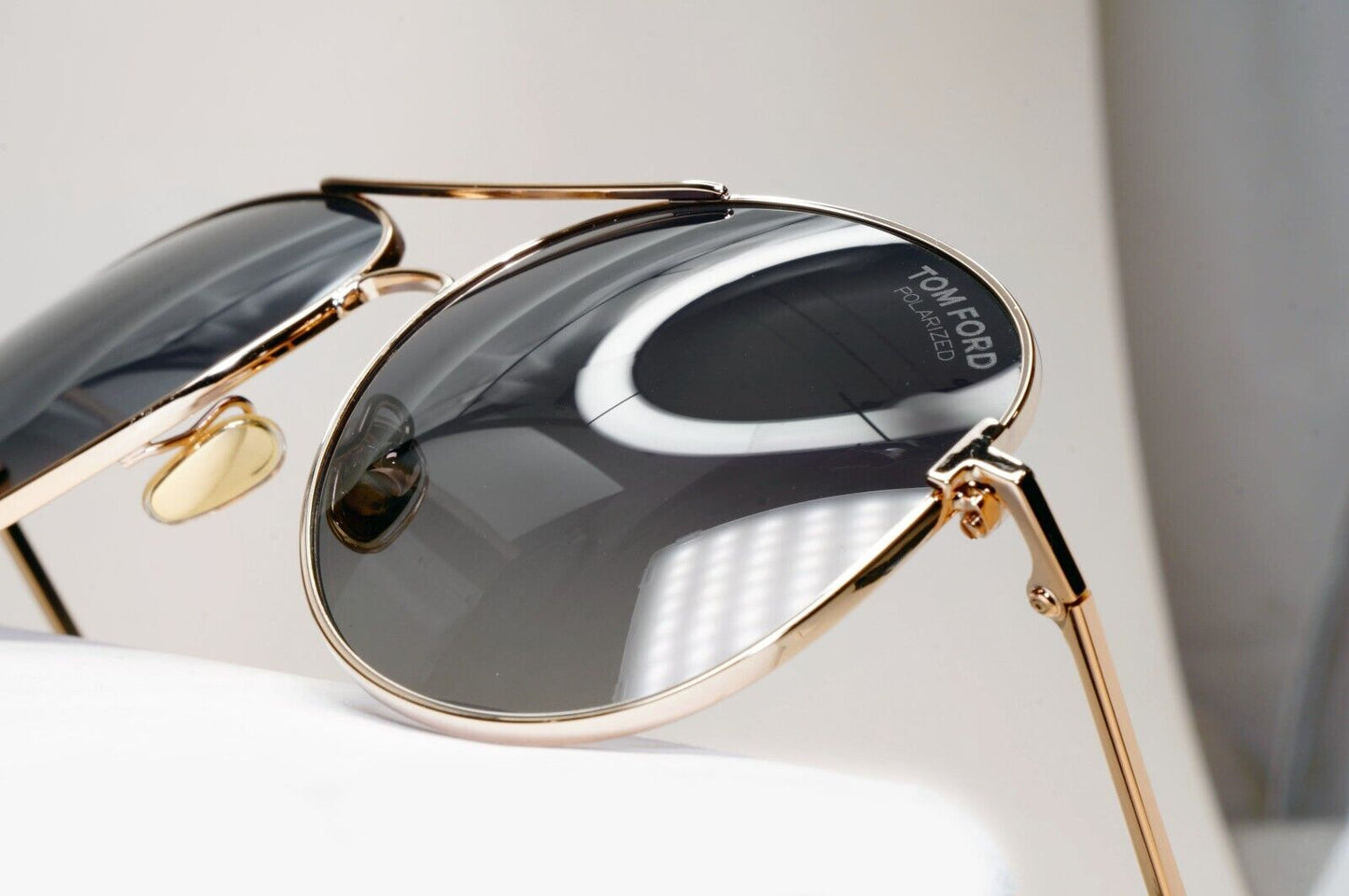 Tom Ford Sunglasses Clark Polarized Gold Pilot Grey FT0823 TF 823 28D 61mm