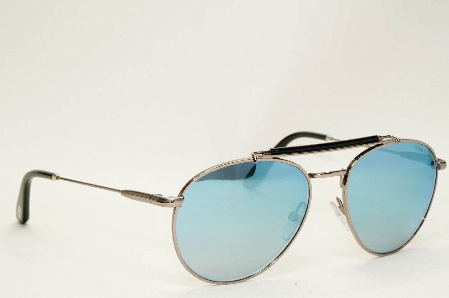 Tom Ford Sunglasses Colin Blue Mirror Silver Small Metal Pilot TF 338 FT0338