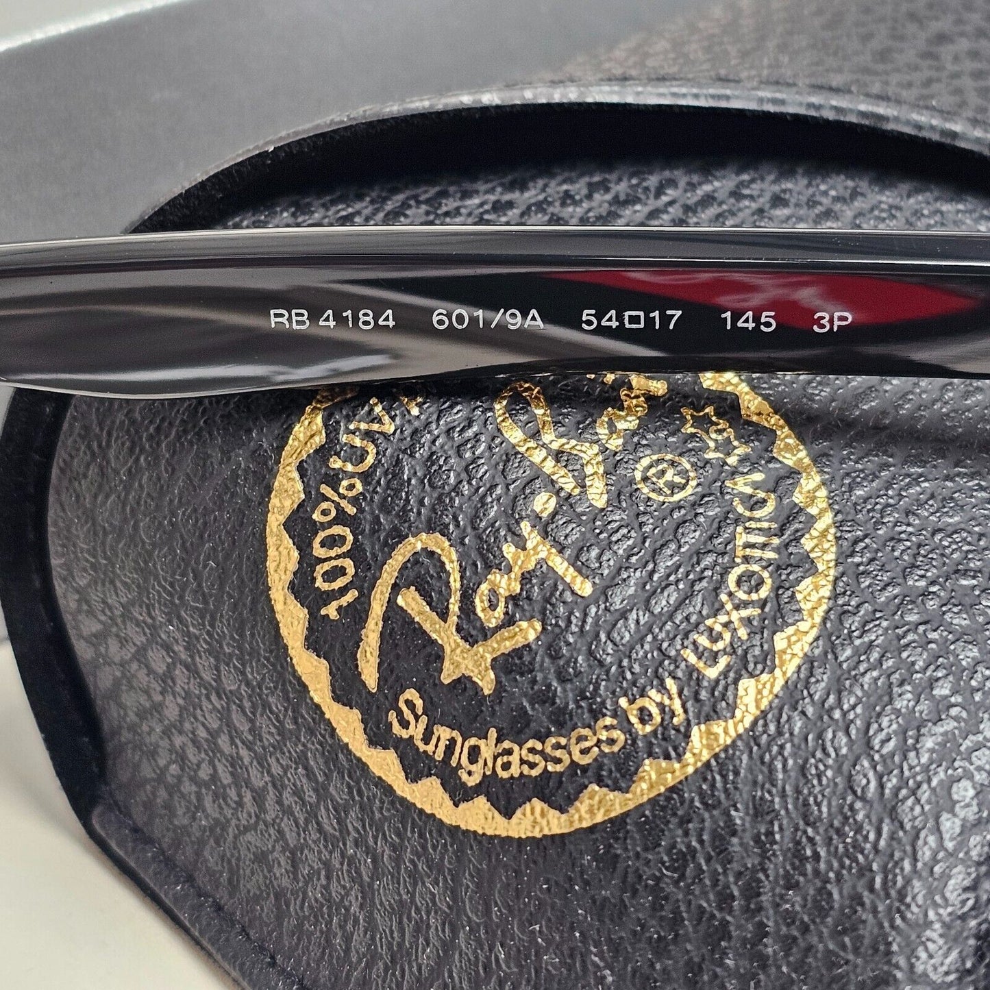 Ray-Ban Sunglasses Polarized Square Black Glossy Green G15 RB 4184 601/9A 54mm