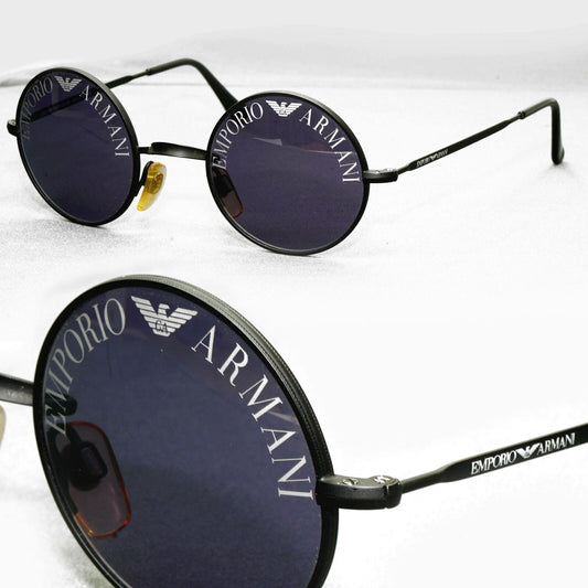 Emporio Armani 1997 Vintage Sunglasses Round Lens Logo Print Iconic 025-S 706