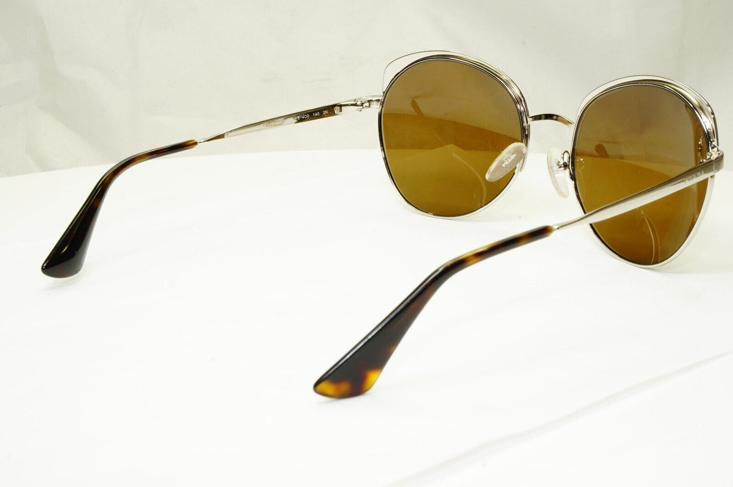 Prada Sunglasses Brown Silver Burgundy Metal SPR 54S UF6-4O0 59mm 160824