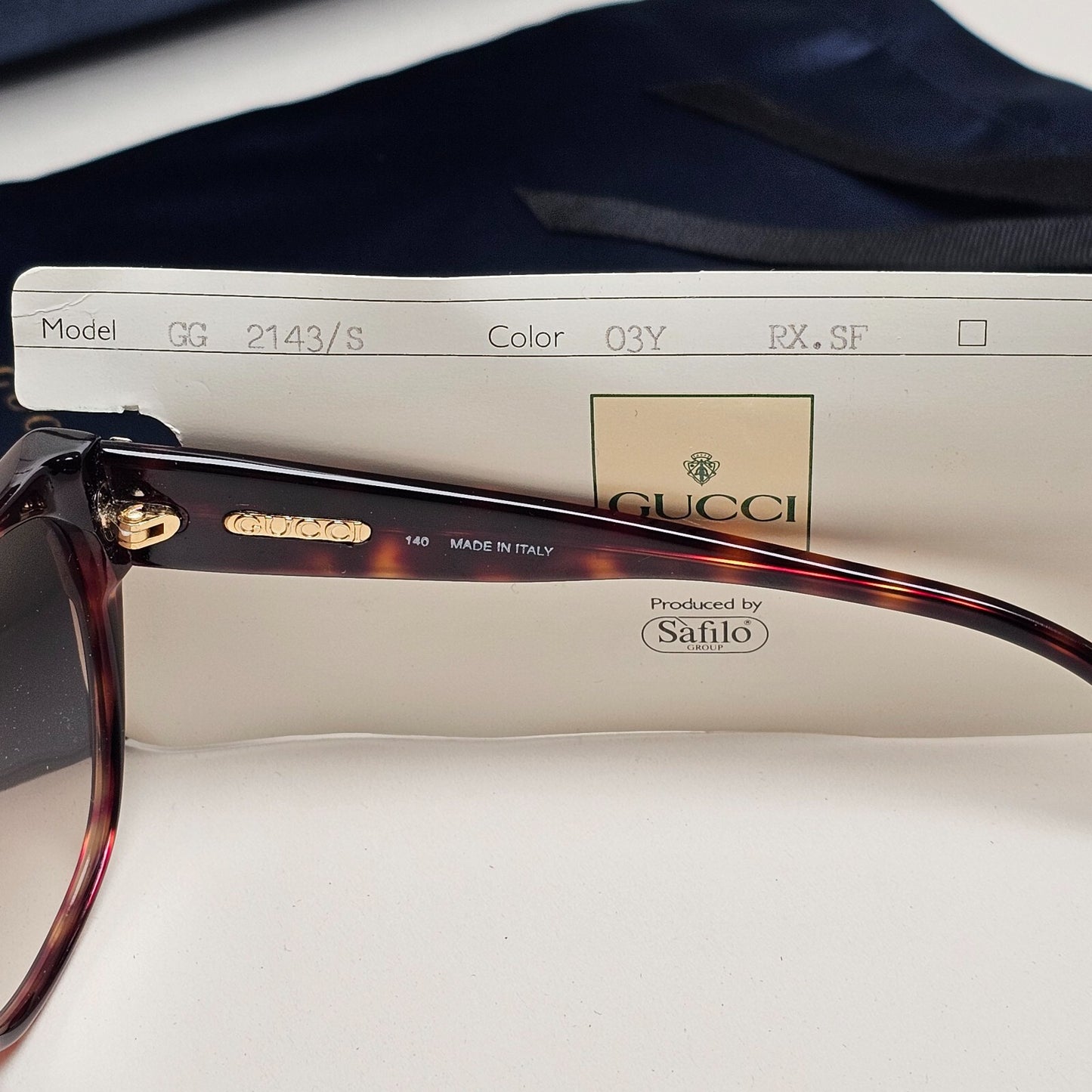 Gucci Sunglasses 1993 Vintahe Brown Gold Square Gradient GG 2143/S 03Y 200225