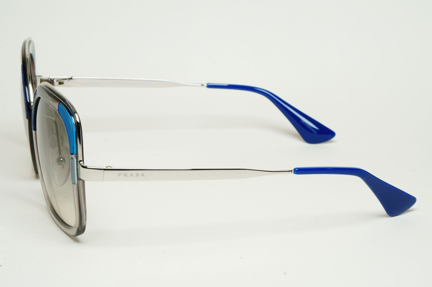 Prada Sunglasses Square Silver Grey Gradient Mosaic PR57US SPR 57U LMD-130