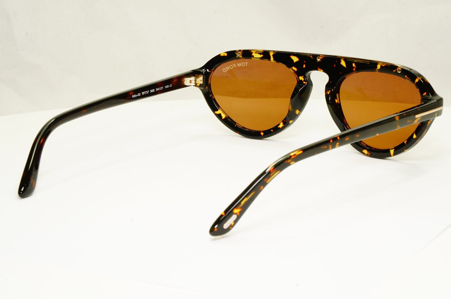 Tom Ford Sunglasses Milo-02 Brown Tortoise Gold FT0737 TF 737 56E 54mm