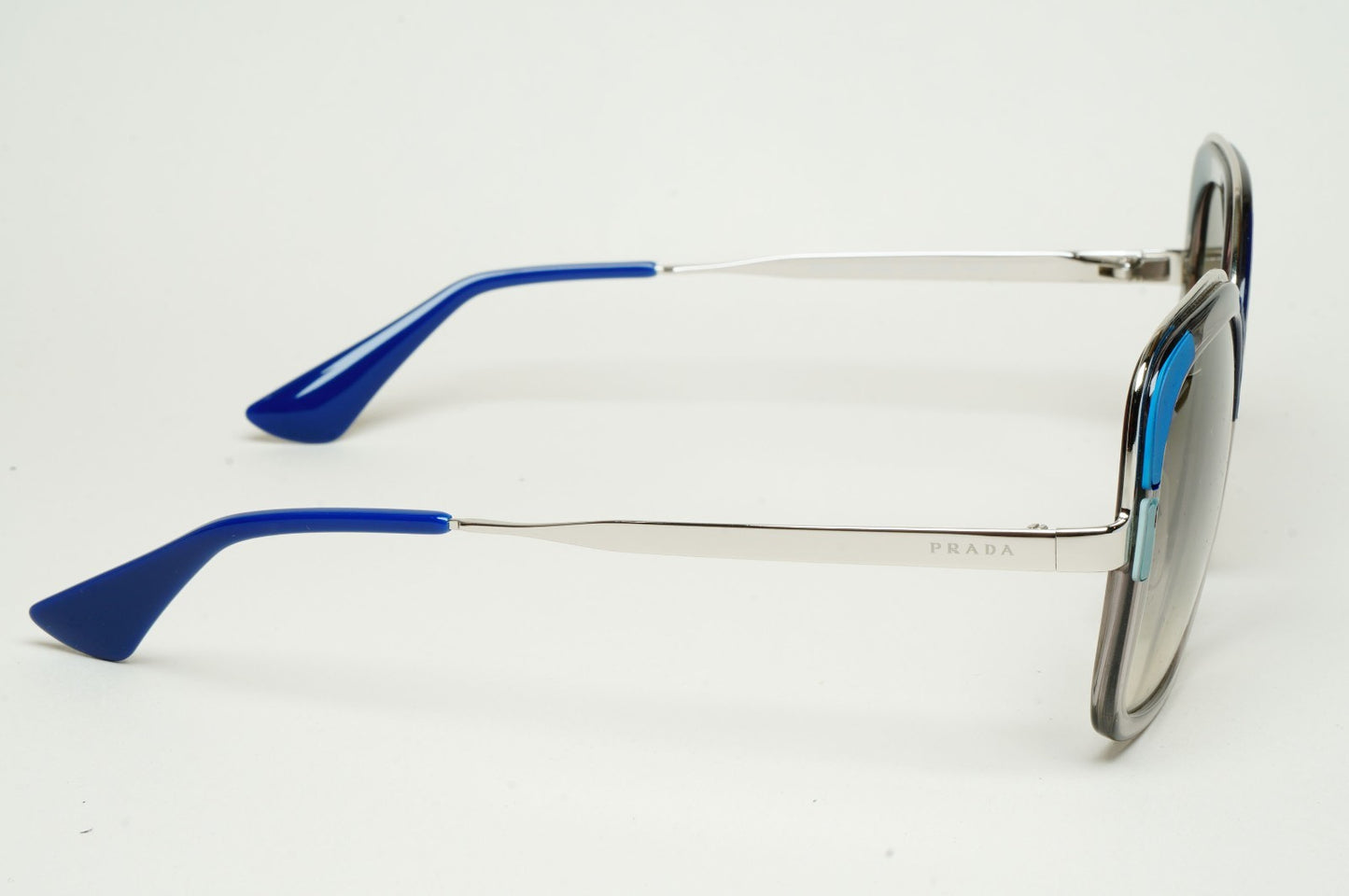 Prada Sunglasses Square Silver Grey Gradient Mosaic PR57US SPR 57U LMD-130