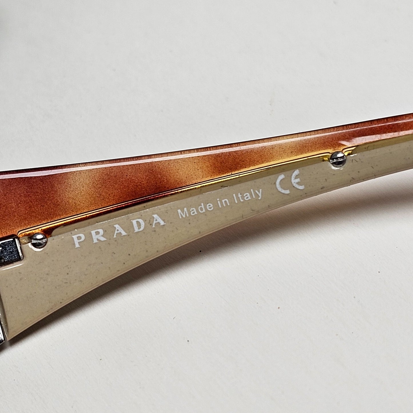 Prada Sunglasses 2006 Vintage Brown Tortoise Wrap PR01HS SPR 01H 4BW-6S1 130225
