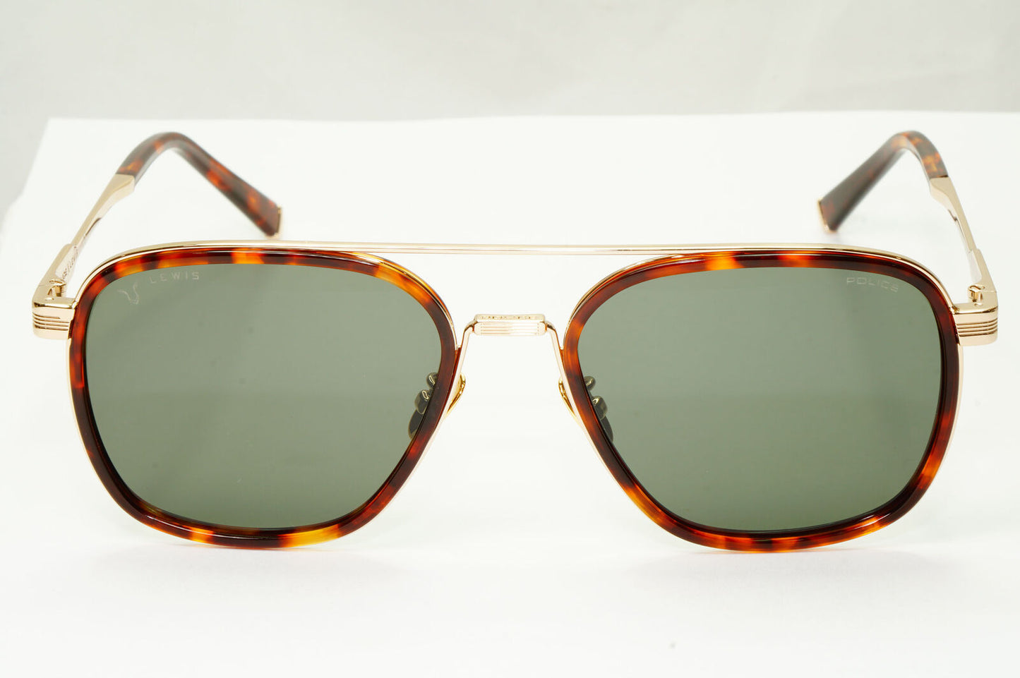 Police Lewis Hamilton F1 Sunglasses Green Brown Gold Square SPL C49 COL 09HW