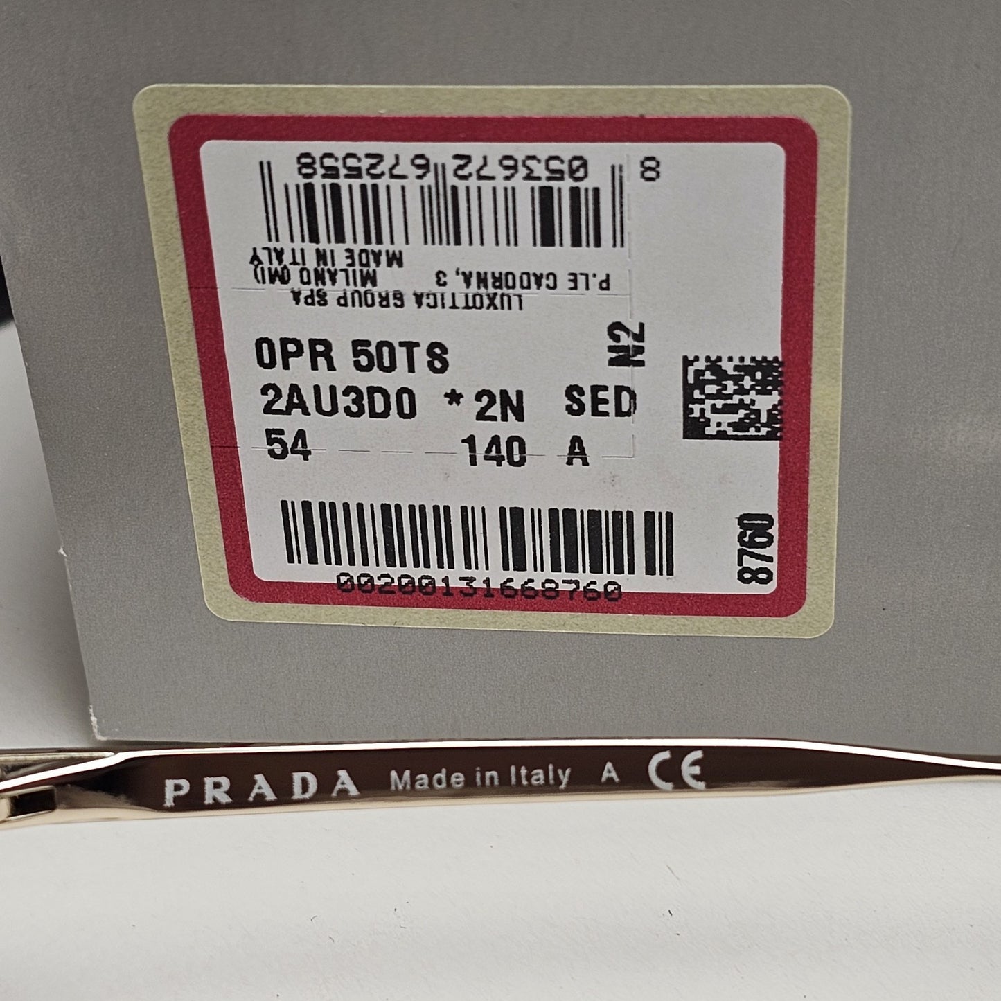 Prada Sunglasses Round Gold Brown Gradient PR50TS SPR 50T 2AU-3D0