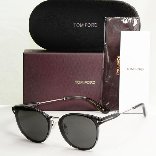 Tom Ford Grey Silver Sunglasses Smoke Square Womens FT0725-K TF 725-K 20A
