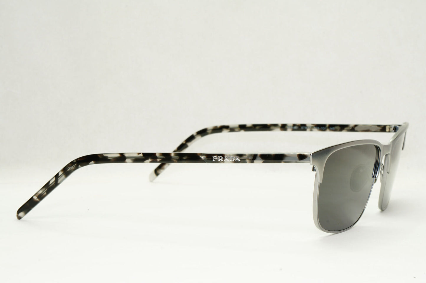 Prada Sunglasses Black Gunmetal Grey Havana PR66YV VPR 66Y 7CQ-1O1 57mm